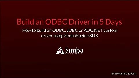 Build an ODBC, JDBC or ADO NET Custom Driver in Just 5 Days!
