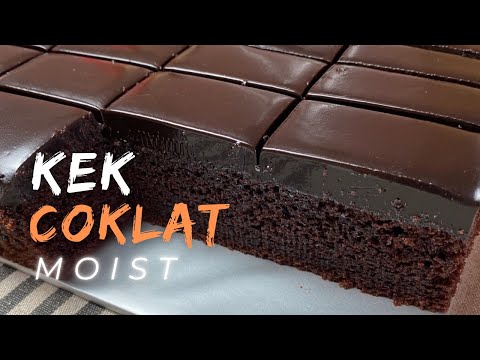 Kek Coklat Moist Ganache Viral Ketagih | Resepi Mudah Confirm Menjadi