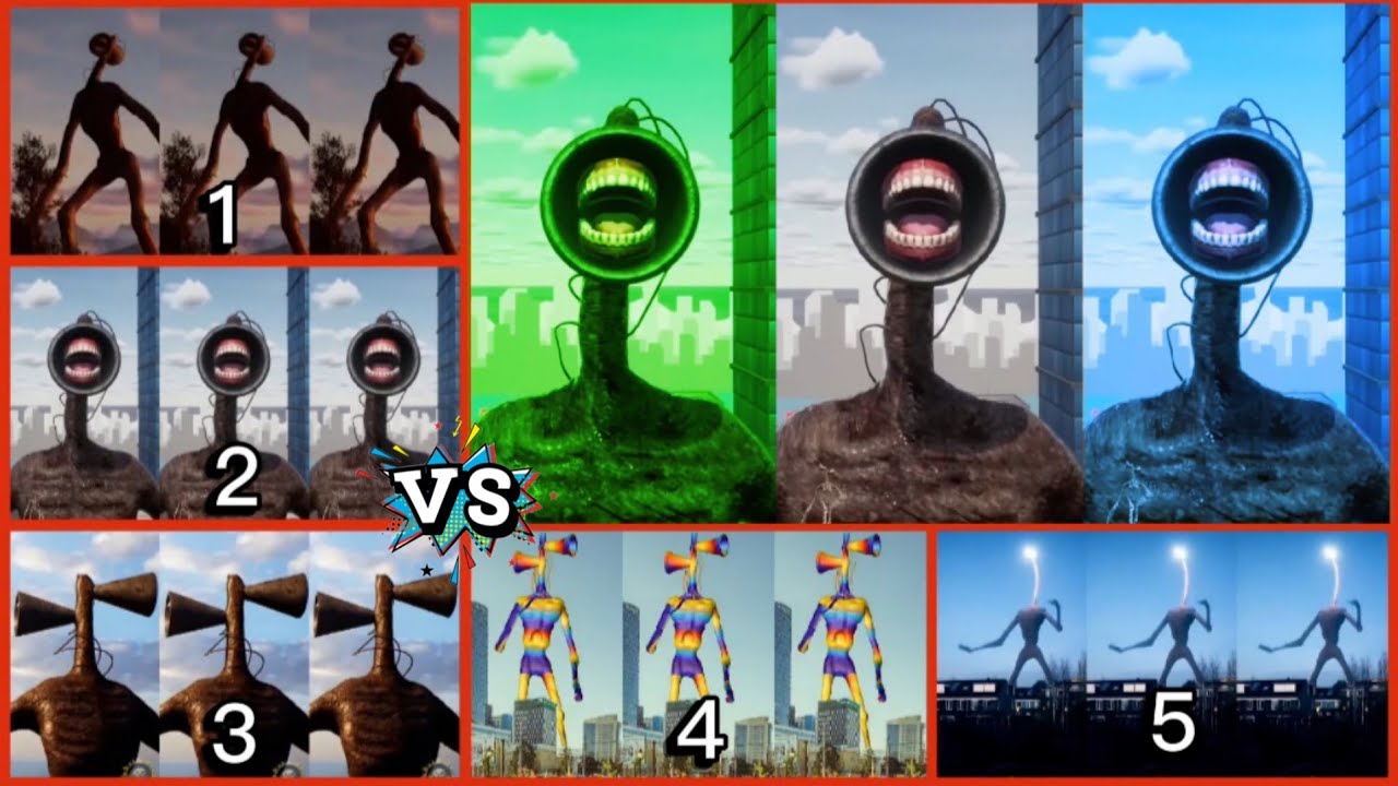 Siren head mega mix colour battle new coffin dance song cover 2025  | #sirenhead #coffindance 