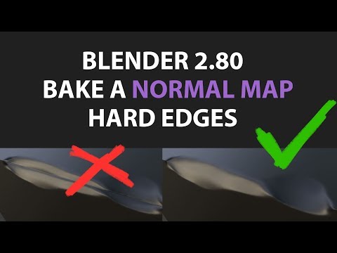 Blender  2.8 / 2.80 BAKING NORMAL MAP / SHADING / HARD EDGES