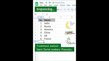 Automatic serial numbers in Excel : Function_ Sequencing