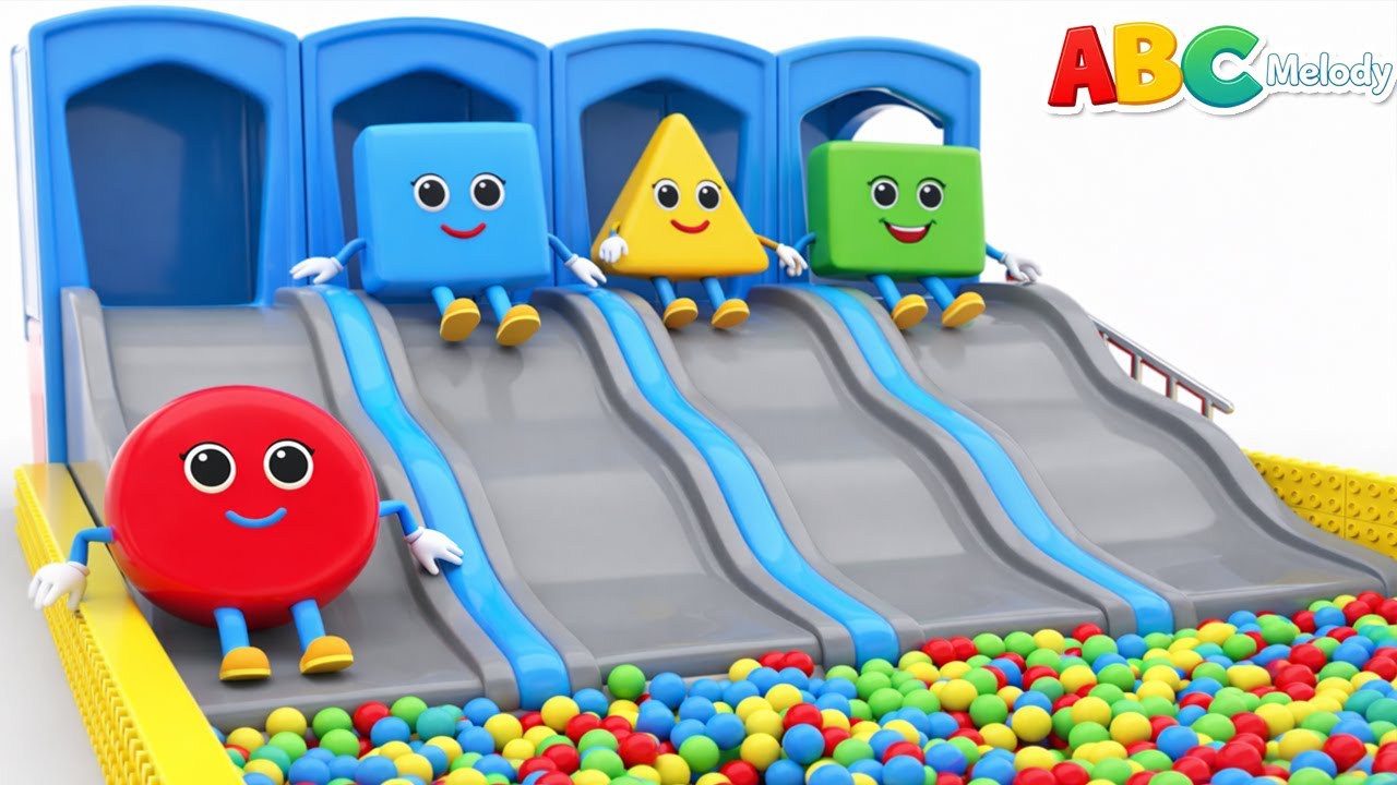 Learning Shapes and Colors for Kids | Learn Circle, Square, Triangle & Rectangle | Nursery Rhymes