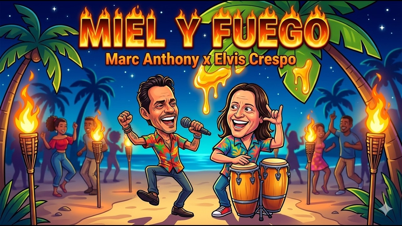 Miel y Fuego 🔥🍯 Marc Anthony x Elvis Crespo,  Canción Generada con IA  Merengue 2026 #merengue #ia