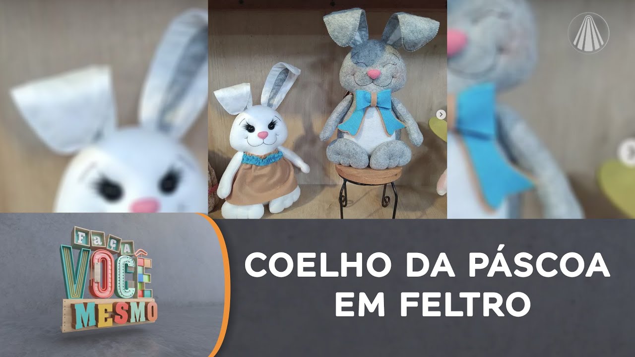 Páscoa chegando, vamos aprender a fazer um delicado coelho em feltro?!