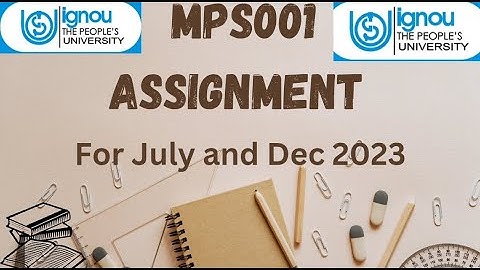 MPS001 SOLVED ASSIGNMENT 2023  IGNOU MA POLITICAL SCIENCE ASSIGNMENT 2023 || Ignou_eng ||