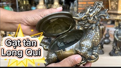 Gạt tàn đồng long qui _ gạt tàn đồng con rồng _ phúc lộc thọ bằng đồng.