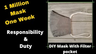 DIY Mask with Filter Pocket - 1 Million Mask