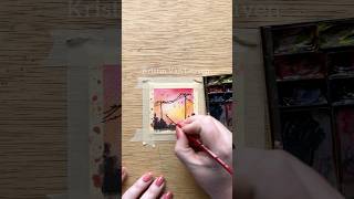 Watercolor birds on a power line for painting 27! I have been loving this 100 painting project