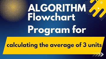 Algorithm, flowchart and program for calculating the average of 3 numbers