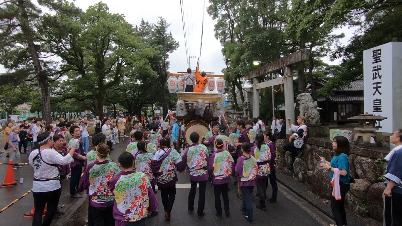 2024 (R06) 年 7月14日 聖武天皇社大祭 四日市市松原の石取祭 神社前にて