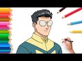 How to draw Tracksuit Mark ( Invincible ) step by step | easy tutorial