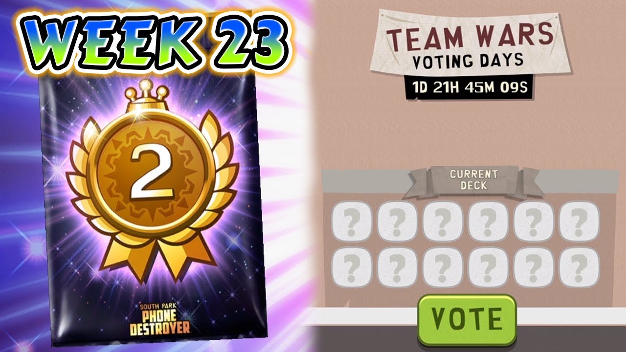Team Wars (TVT) Pack + Votes (Week 23 2025) | South Park Phone Destroyer