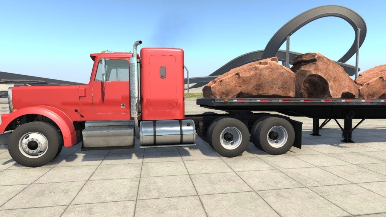Hauling 3 huge Rocks to the Quarry - YouTube