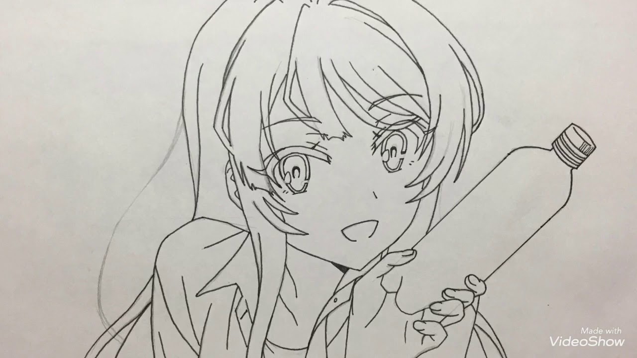 青ブタの桜島麻衣さんを色鉛筆で模写してみた 青春ブタ野郎はバニーガール先輩の夢を見ない