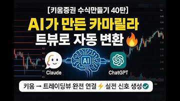 [키움증권 수식만들기 40탄] AI가 만든 카마릴라 지표📊 트레이딩뷰로 자동 변환 + 실전 신호 생성🔥