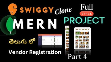 4. Vendor Registration || MERN Project || Swiggy Clone || Full-Stack Tutorial in Telugu