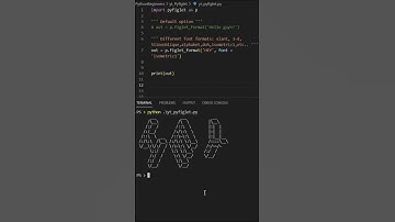 How to generate ASCII TEXT and change style in Terminal using Pyfiglet module? #shorts #python