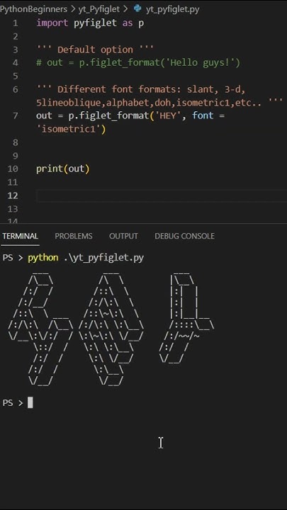 How to generate ASCII TEXT and change style in Terminal using Pyfiglet ...