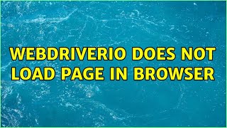 Webdriverio Does Not Load Page In Browser