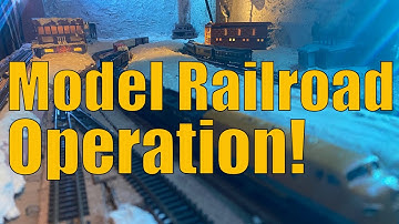 Model Railroad Operation in Multi-Cam Views at Winter Park , Model Trains in Action  N Scale Layout