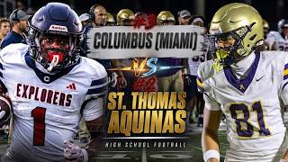#3 COLUMBUS vs #2 ST. THOMAS AQUINAS  🔥 | High School Football