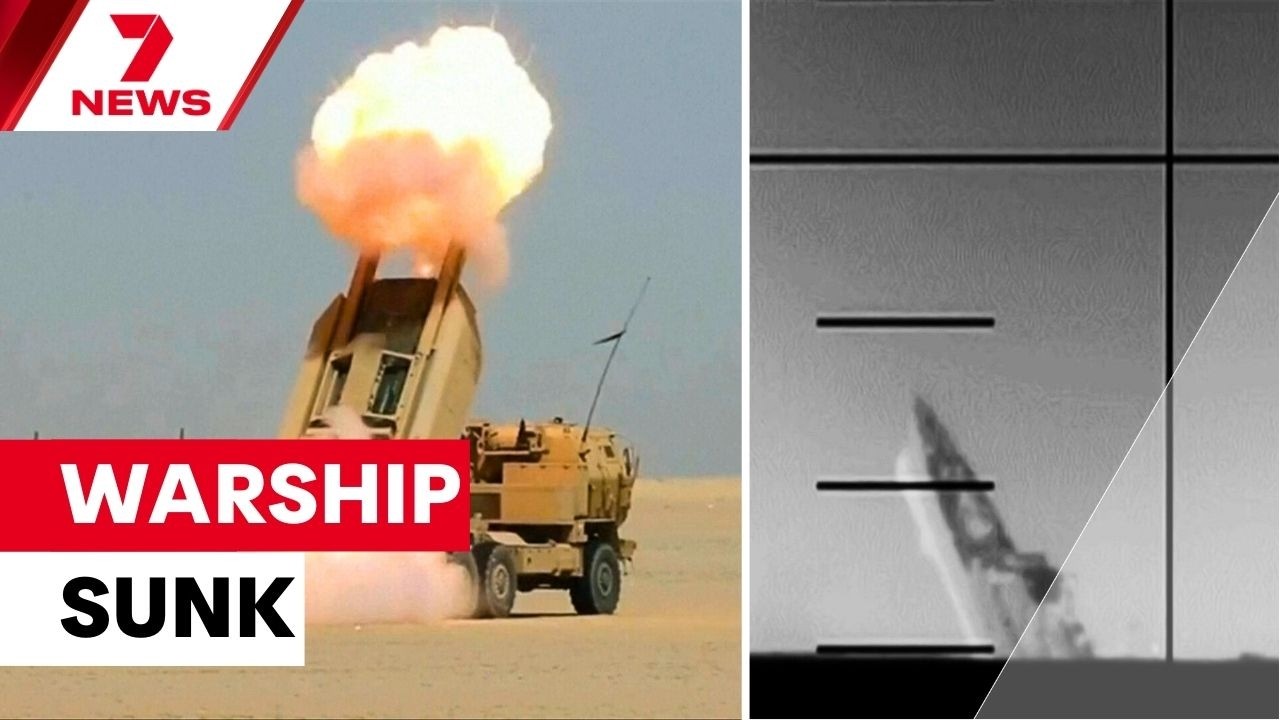 Deadly strike: Iranian warship blown out of the water | 7NEWS