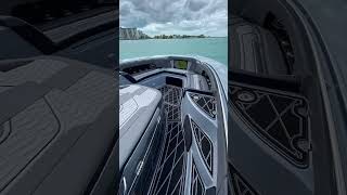This 50-foot center console hits 75+ mph and still has an enclosed head. The MTI 50V is a race boat