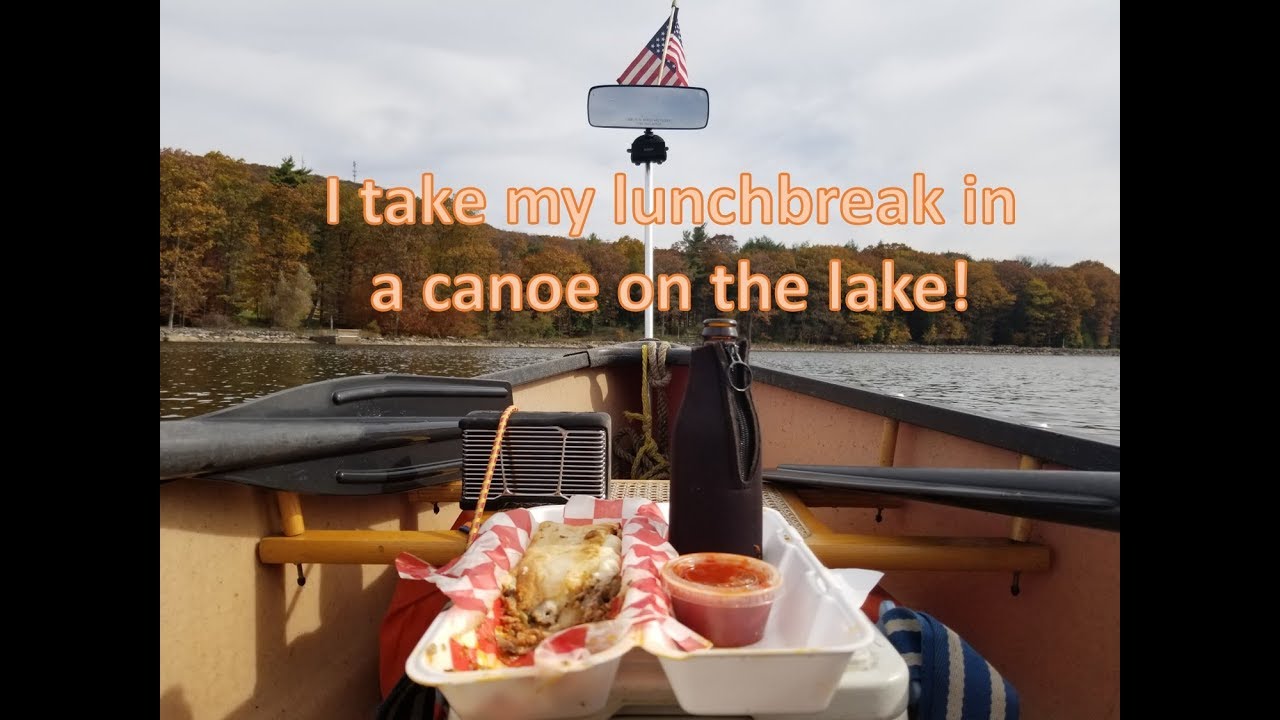Canoe lunch break on Deep Creek Lake YouTube