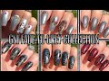 Gnarly Nails Inc | Pigment Powders | Fade To Grey Collection | 6 Nail Designs