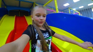 Indoor Playroom Family Fun for Kids | Slide Swing Trampoline Balls | Video for kids
