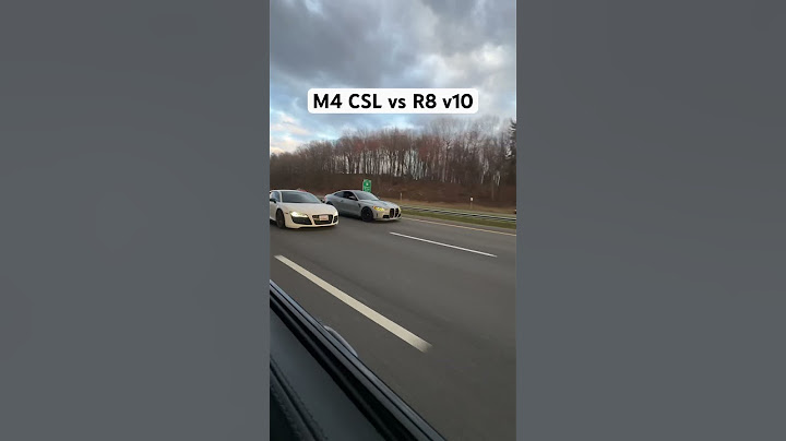 M4 CSL vs R8 v10 😆 #bmw #bmwm #m4 #r8 #r8v10 #audi