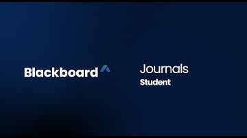 Journals in Blackboard for Students