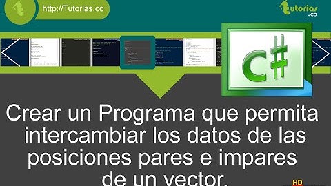 arrays – visualStudio c# (intercambiar vector posiciones pares e impares)