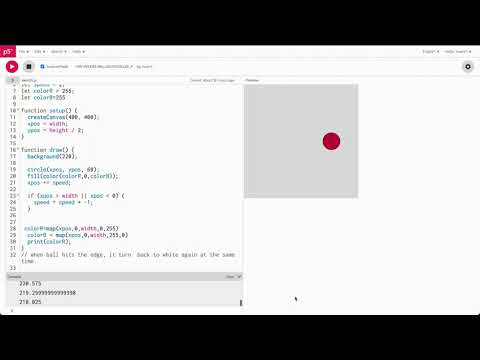 bouncing ball with fading colors