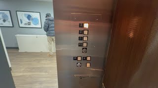 Awesome vintage US Square Button hydraulic elevator at 410 building Bellevue WA
