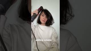 adding volume to short hair with Dyson Airwrap