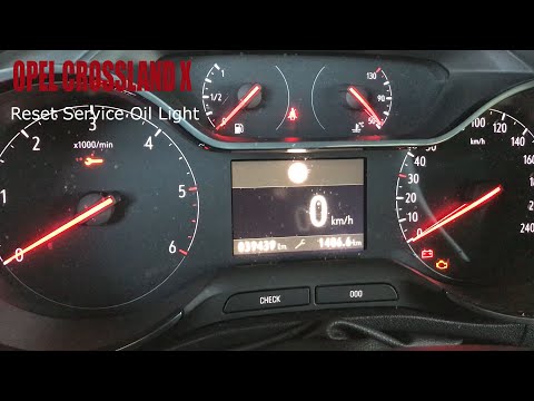 Opel Crossland X - Reset Service oil Light
