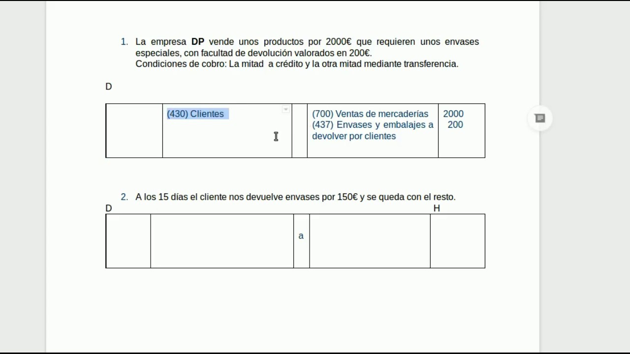 Asiento Contable Devoluciã³N De Ventas MIDE Asiento Contable Devoluciã³N De Ventas MIDE
