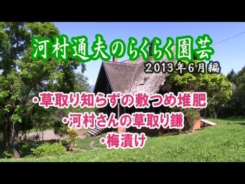 河村通夫のらくらく園芸13年6月 敷きつめ堆肥 草取り鎌 梅漬け Youtube