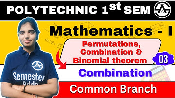 #40 संचय (Combination) | Applied Mathematics-I |  New Syllabus 2024-25 #semesteradda