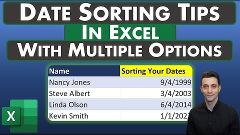 Excel Tips - Date Sorting | Multiple Methods Included