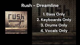 Rush - Dreamline (Bass Keyboards Drums Vocals Only)