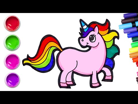   رسم وتلوين الفيديو للأطفال وحيد القرن 