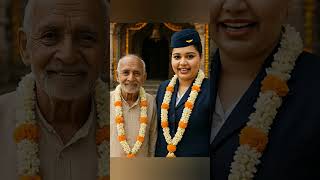 Funny Airhostess Married an Old Man Outside Temple | Comedy Short Video