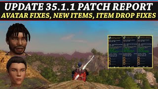 LOTRO: U35.1.1 Patch Report | Avatar Fixes, New Items, Item Drop Fixes, Delvings & More