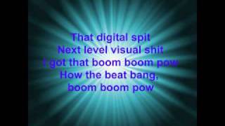 Video thumbnail of "Boom Boom Pow-Black Eyed Peas LYRICS"