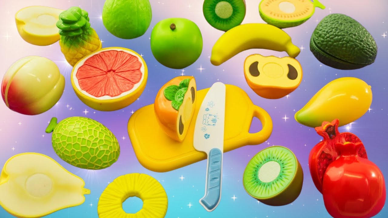Learn Names of Toy Fruit and Vegetables VS Real Fruits and Vegetables