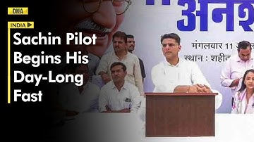 Rajasthan: Sachin Pilot begins his day-long fast against ‘corruption’ at Shaheed Smarak in Jaipur