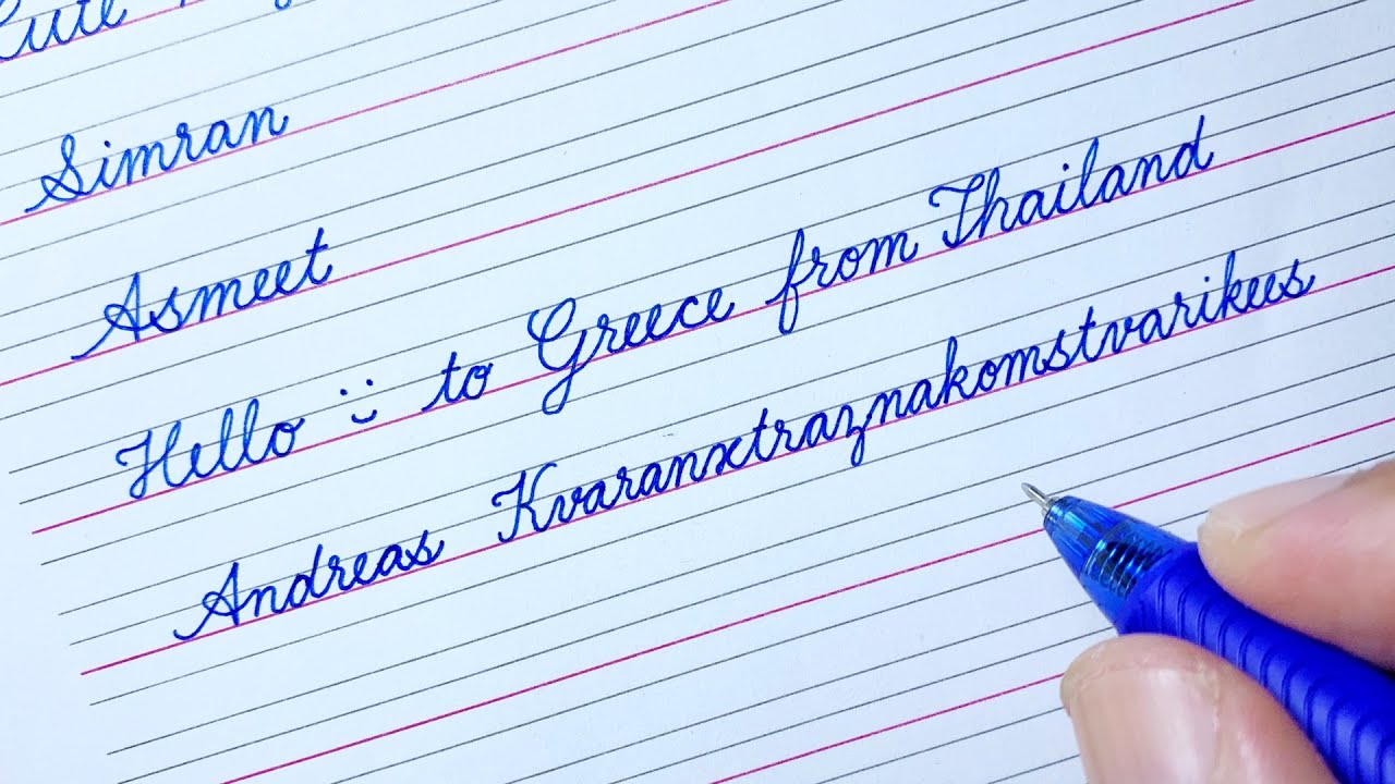 How to Write Your Name in Cursive Writing