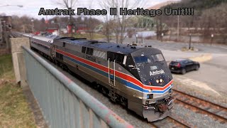 #Amtrak Heritage Unit 130 Leads Vermonter 55 South through Brattleboro, VT